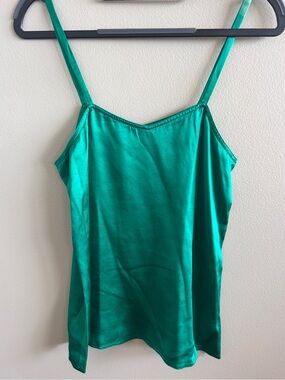100% Silk Emerald Green Camisole | Vintage De Courtenay | Size S
